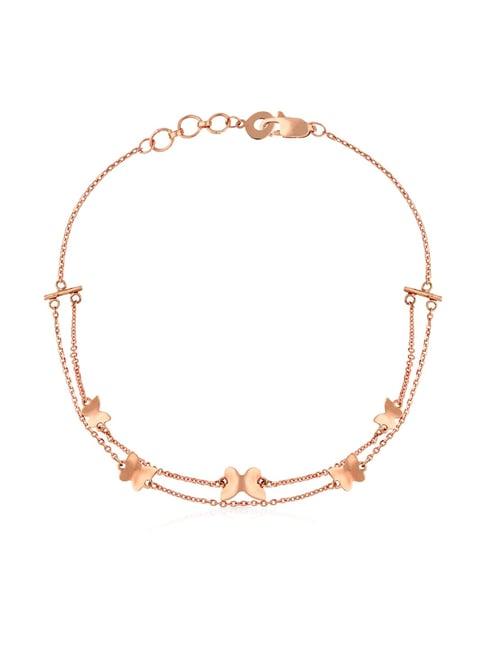malabar gold and diamonds 18k gold butterfly bracelet for women