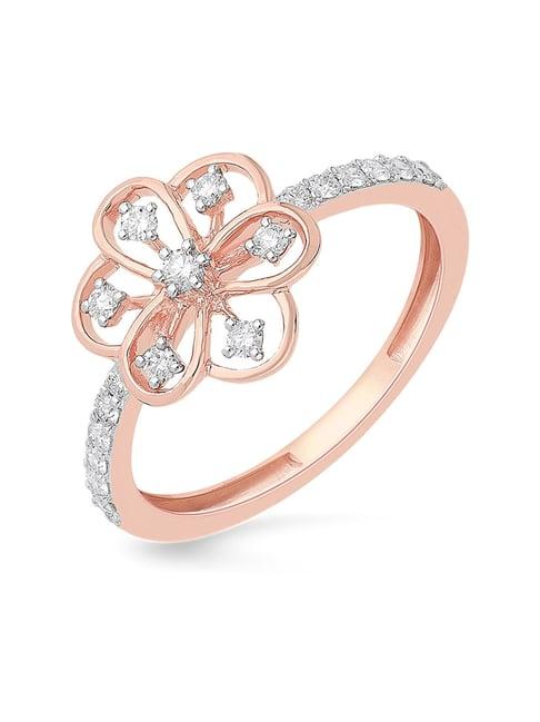 malabar gold and diamonds 18k rose gold diamond ring