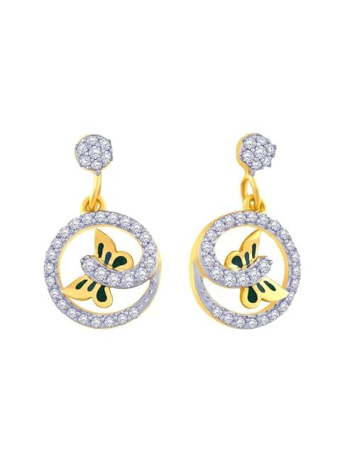 malabar gold and diamonds 22 kt gold & diamond earrings