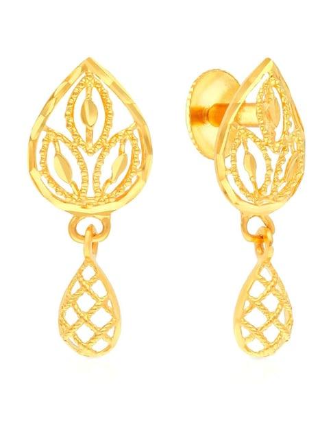 malabar gold and diamonds 22k gold earrings for women