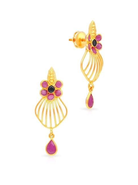 malabar gold and diamonds 22k gold earrings for women