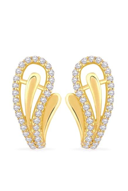 malabar gold and diamonds 22k gold earrings