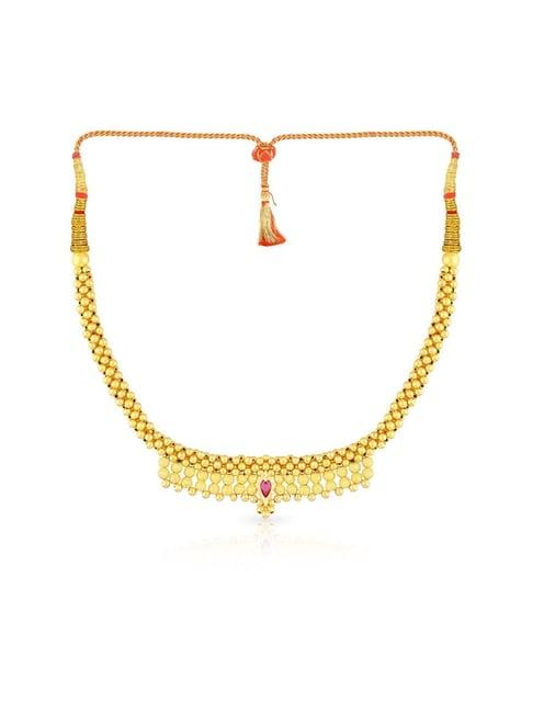 malabar gold and diamonds 22k gold necklace for women