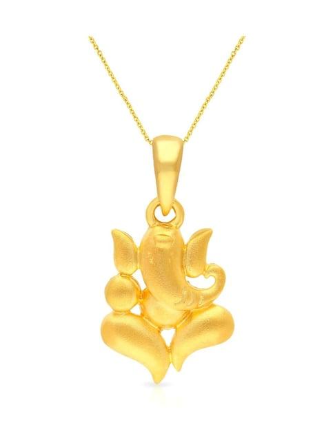 malabar gold and diamonds 22k gold pendant without chain for women