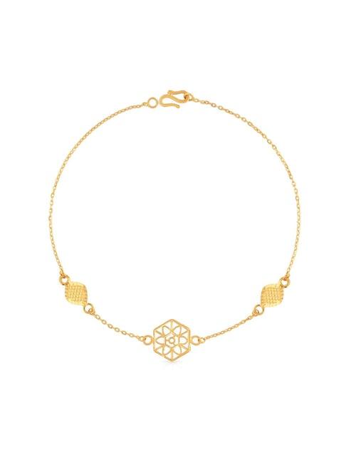 malabar gold and diamonds bis hallmark 22k yellow gold flexible fit bracelet for women