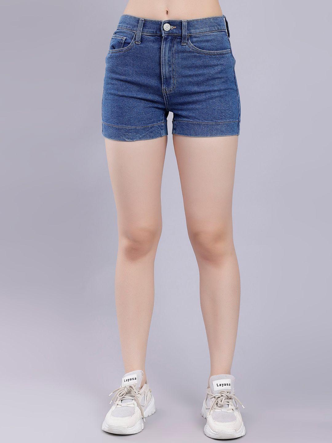 malachi women mid rise denim shorts