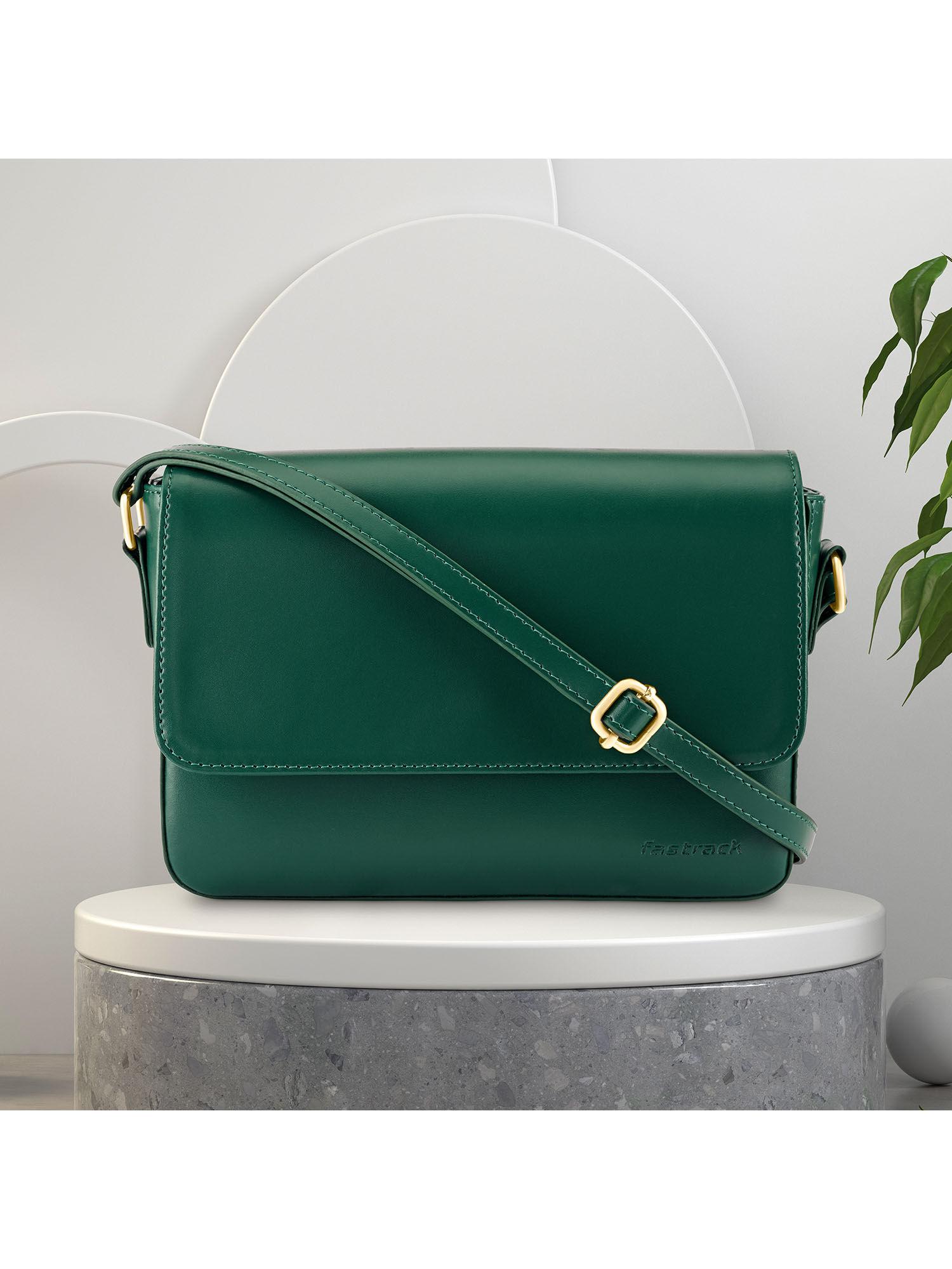 malachite green casual sling bag for women