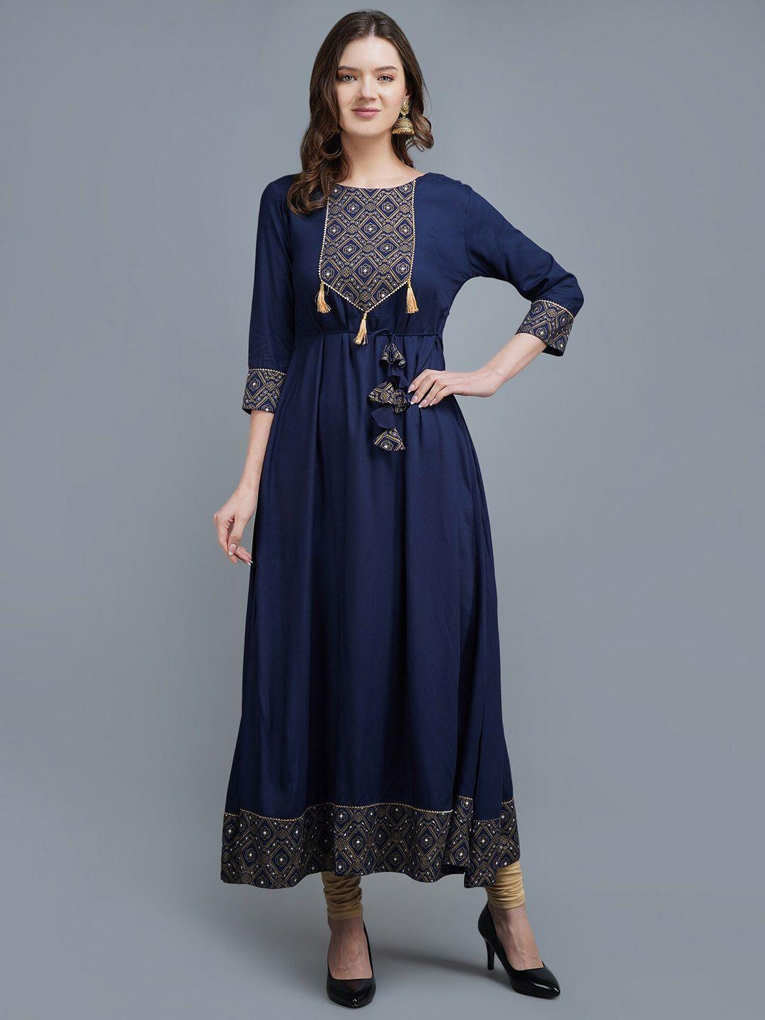 malandro paisley yoke design gotta patti anarkali kurta