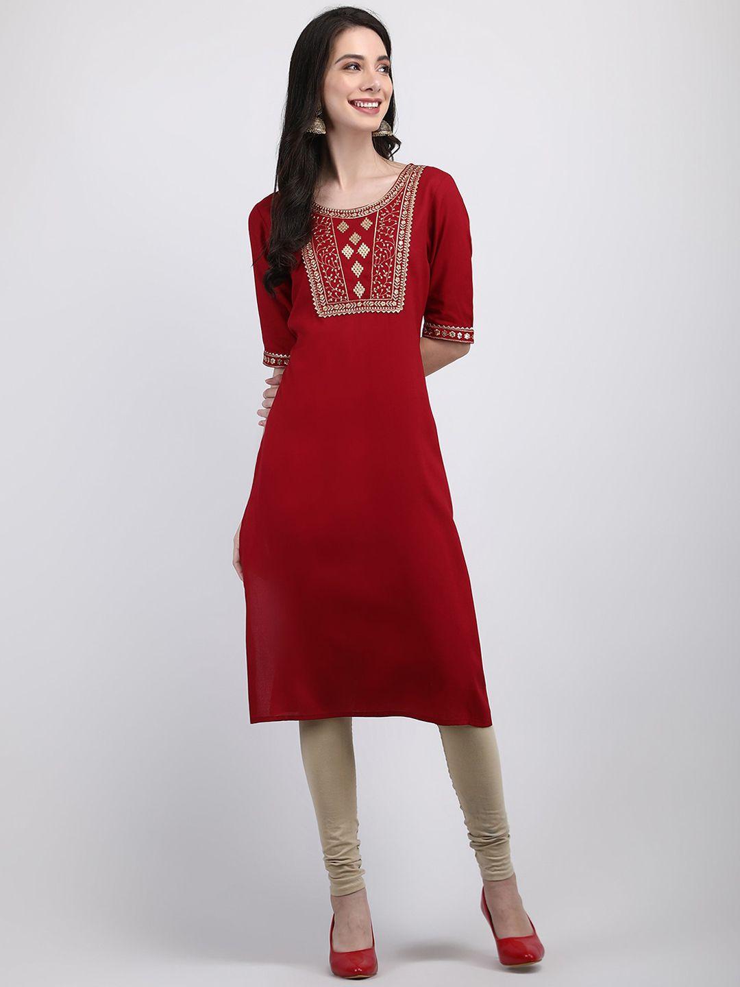 malandro thread work straight kurta