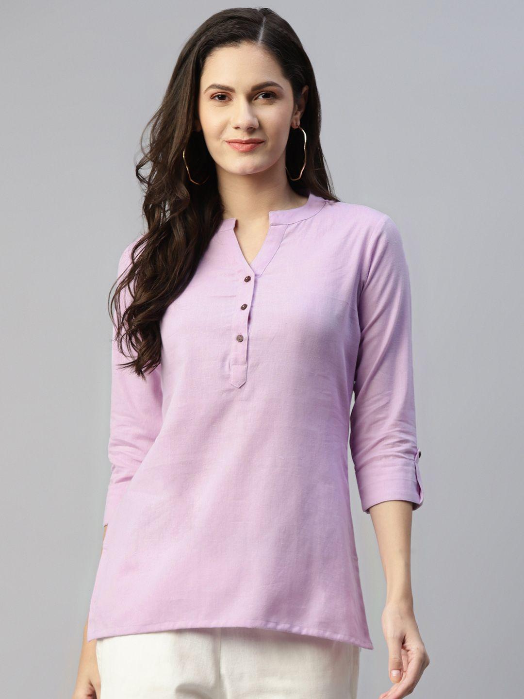 malhaar purple pure cotton kurti