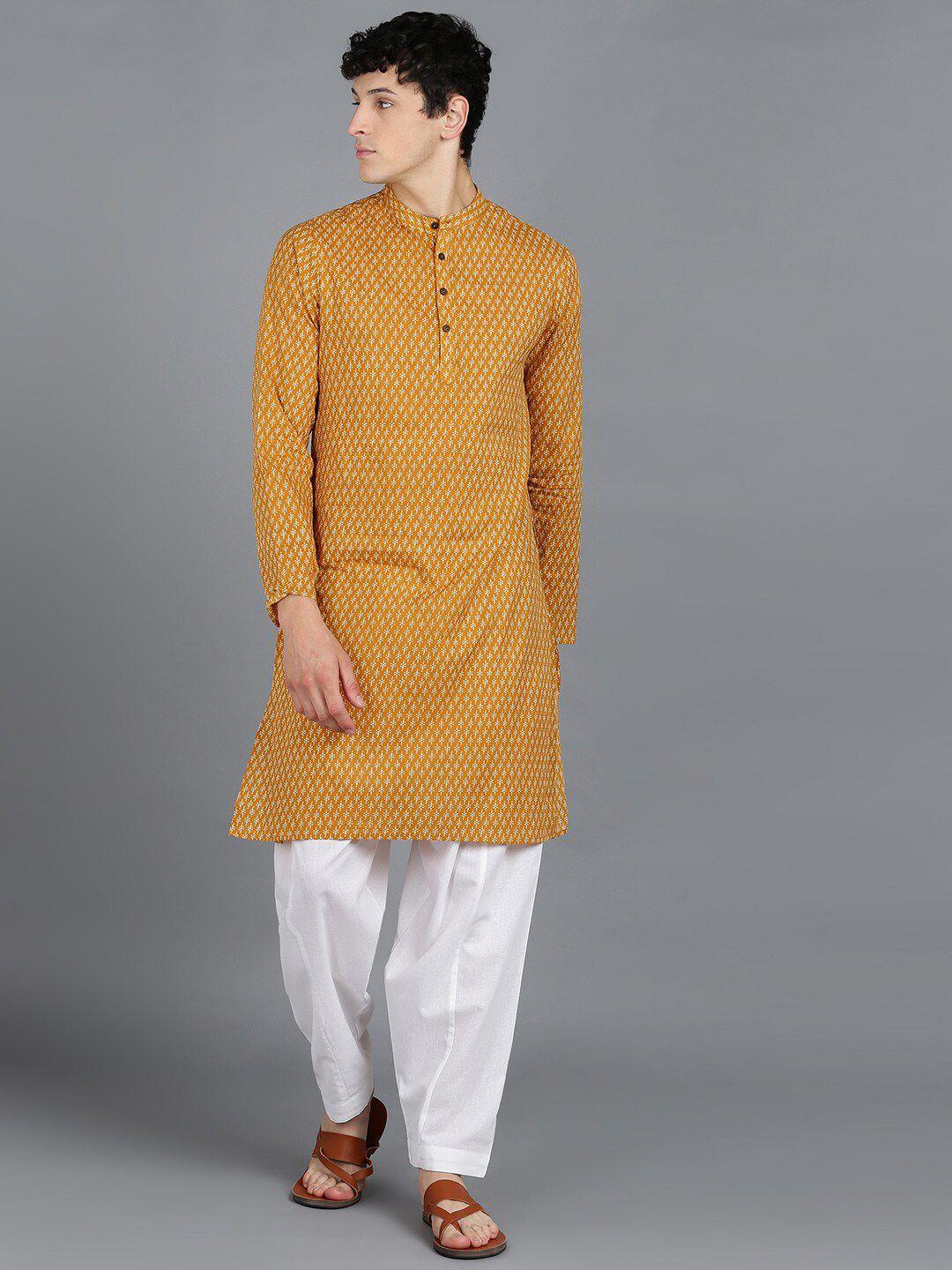 malhaar abstract printed pure cotton kurta with pyjamas