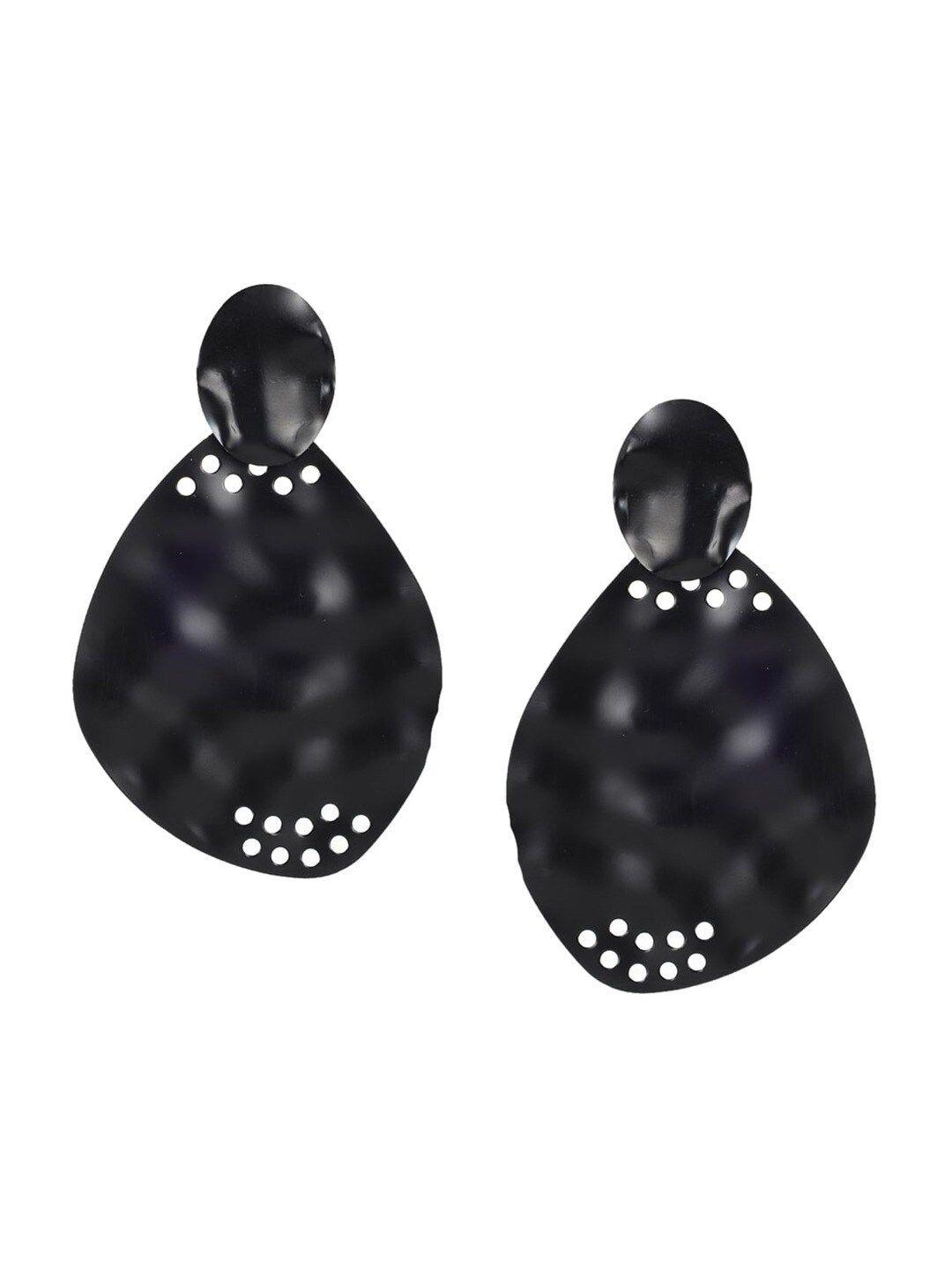 mali fionna black contemporary drop earrings