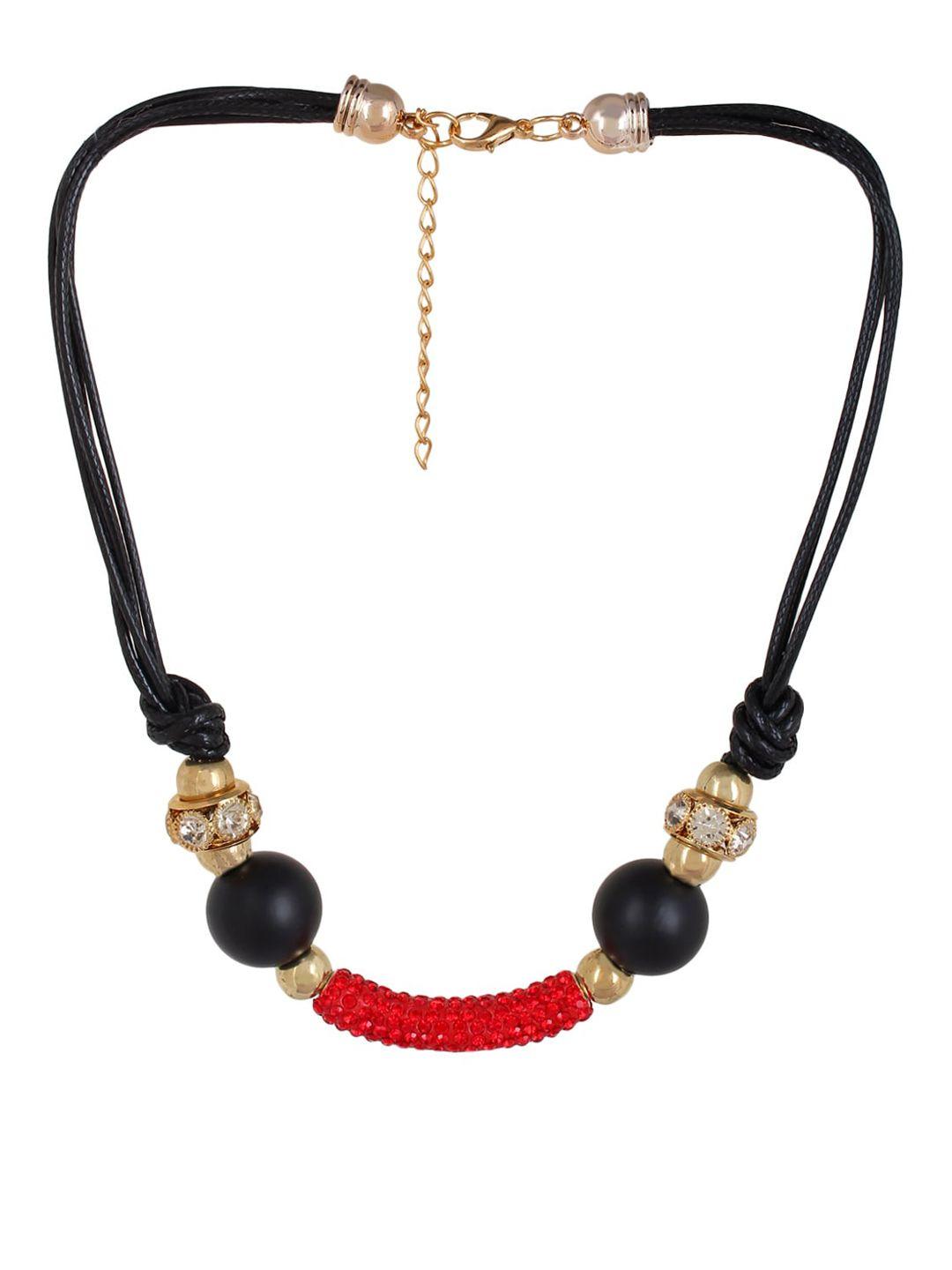 mali fionna women black & red necklace