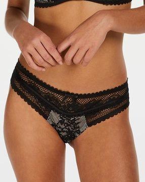 malika cheekini panties with lace trims