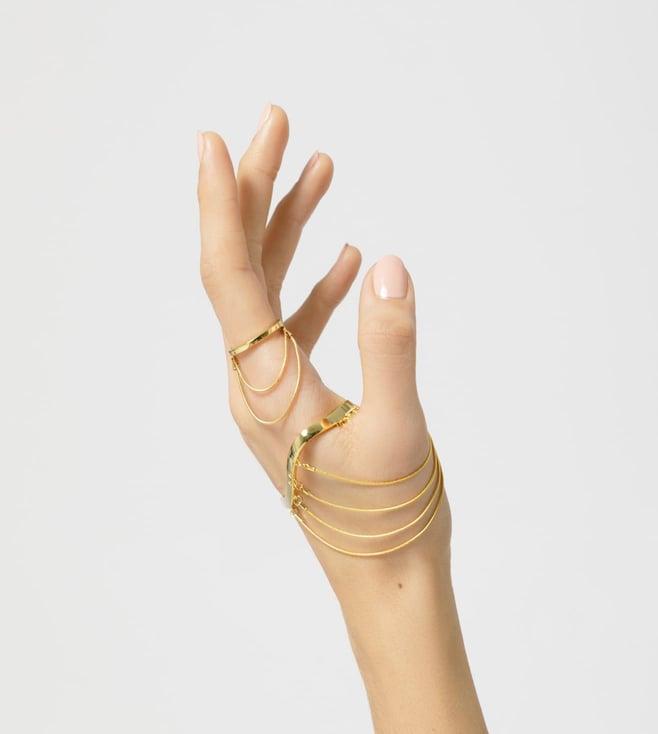 mam gold viv hand ring bracelet set