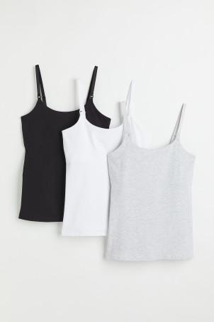 mama 3-pack nursing vest tops