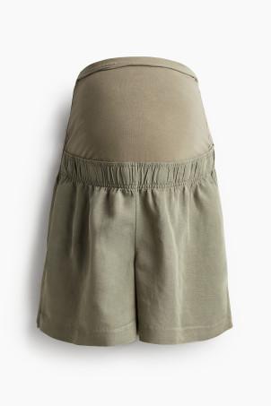 mama linen-blend shorts