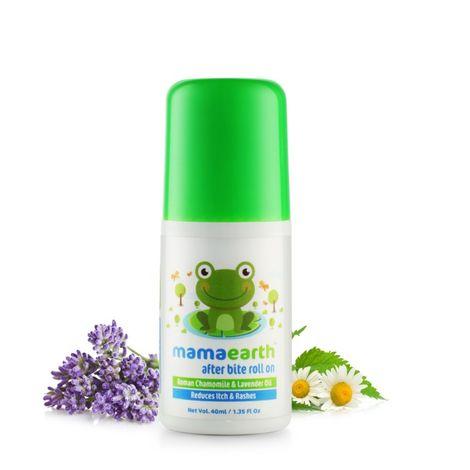 mamaearth after bite roll on for rashes and mosquito bites, lavander and roman chamomile (40 ml)