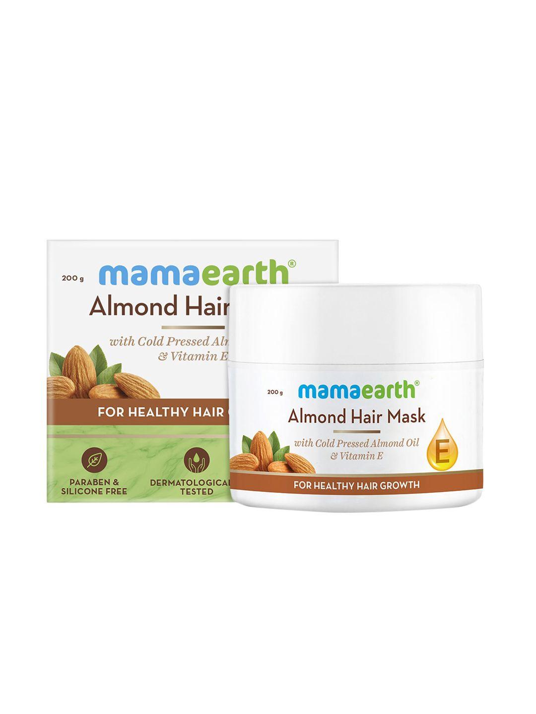 mamaearth almond hair mask with vitamin e for healthy hair growth 200 g