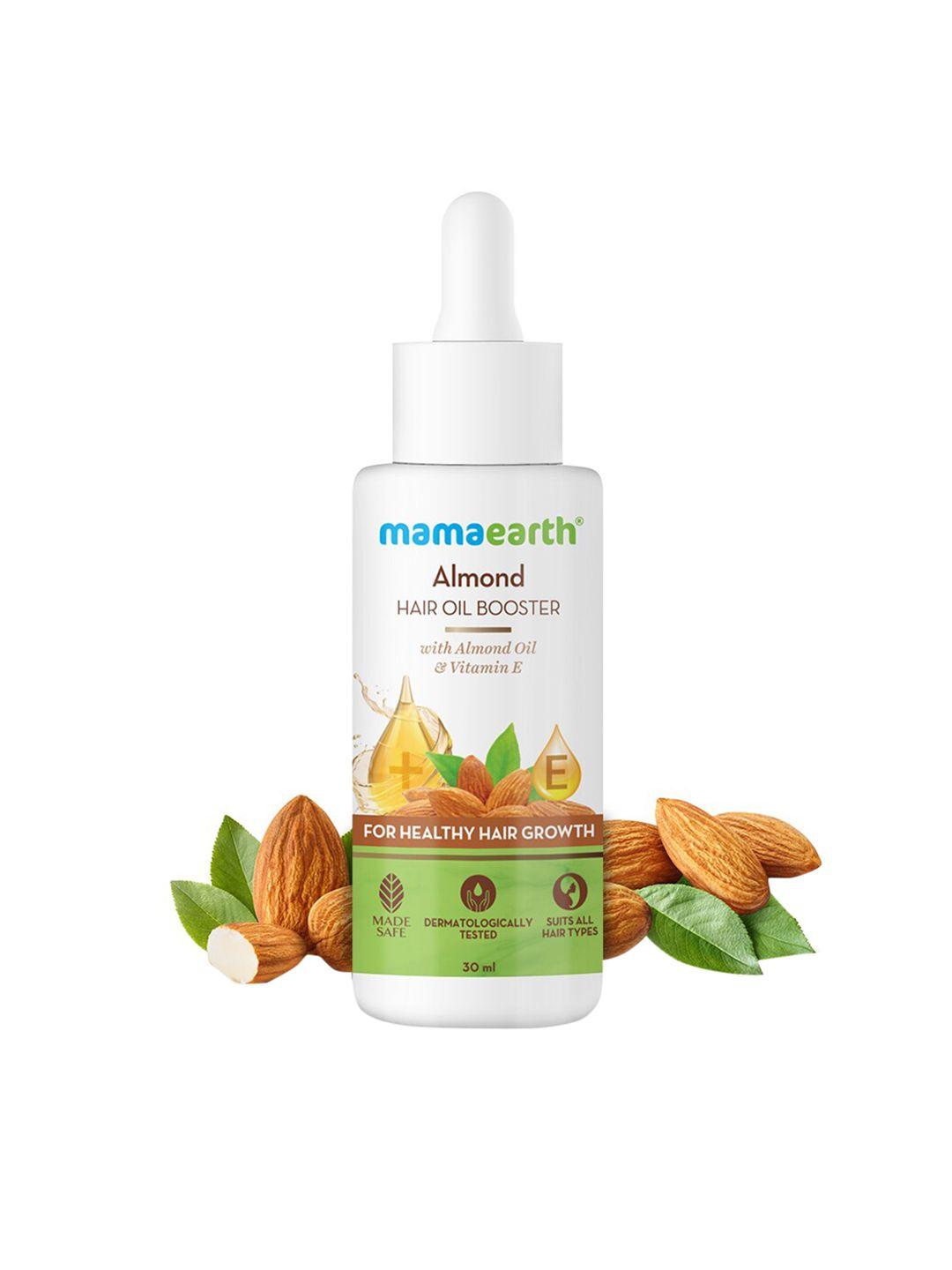 mamaearth almond hair oil booster with almond oil & vitamin e & for healthy hair growth - 30 ml