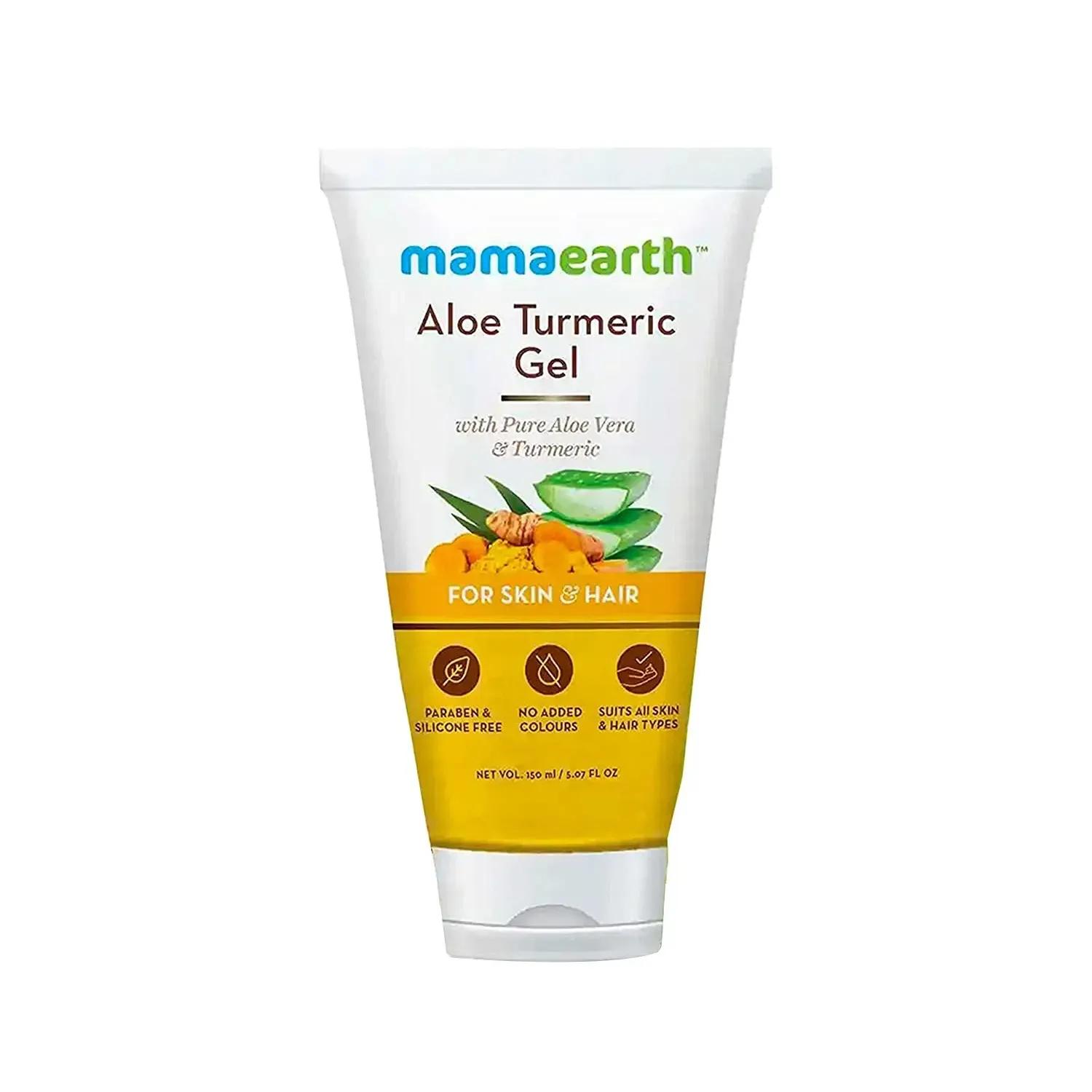 mamaearth aloe turmeric gel for skin & hair (150ml)