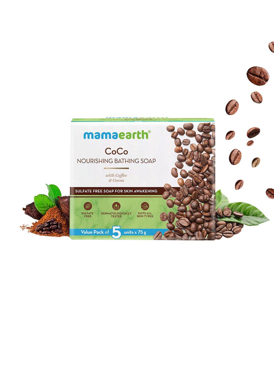 mamaearth brown nourishing bathing soap with coffee & cocoa 75g