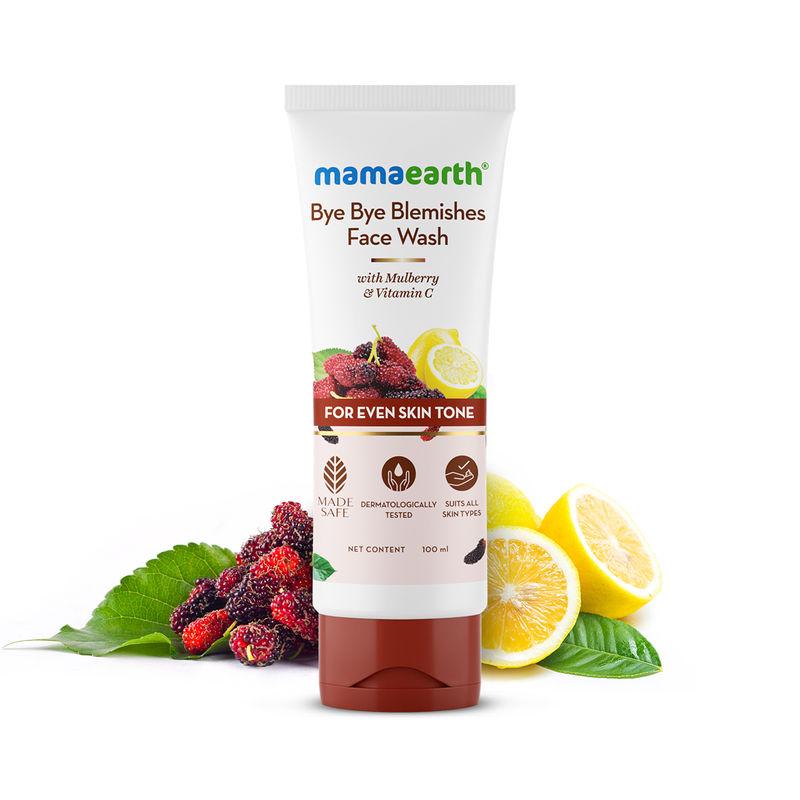 mamaearth bye bye blemishes face wash with mulberry and vitamin c