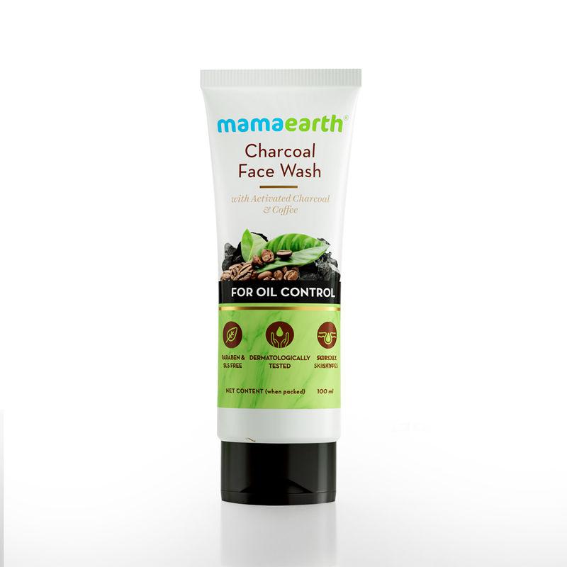 mamaearth charcoal face wash with activated charcoal and coffee for oil control