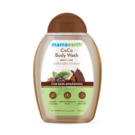 mamaearth coco body wash with coffee & cocoa for skin awakening (300 ml)