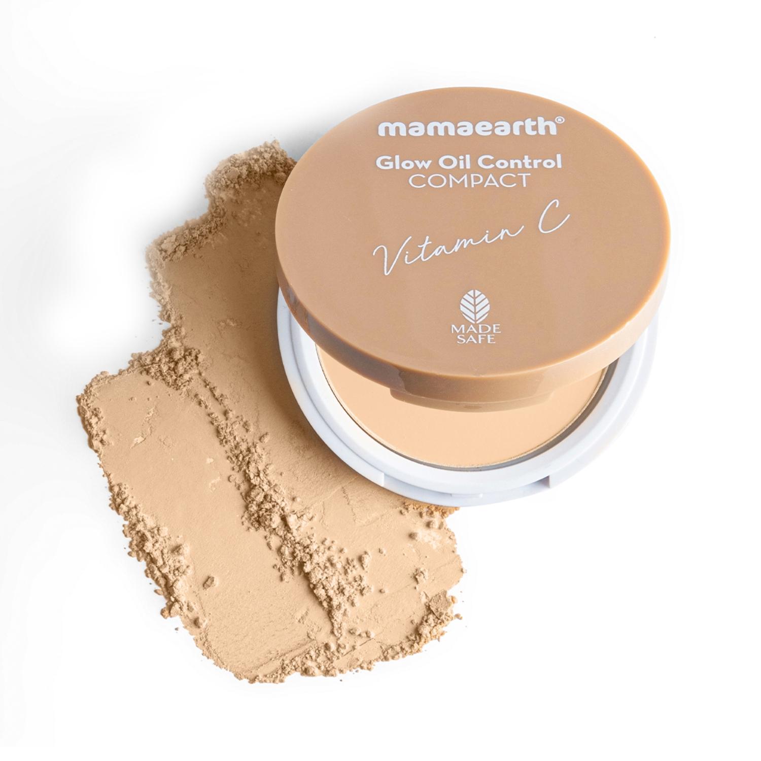 mamaearth glow oil control compact spf 30 - 01 ivory glow (9g)