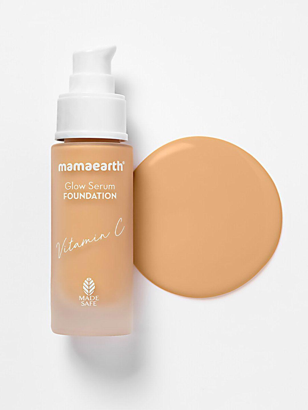 mamaearth glow serum foundation with vitamin c & turmeric 30 ml - beige glow 05
