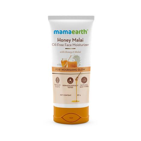 mamaearth honey malai oil-free face moisturizer for nourishing glow (80 g)