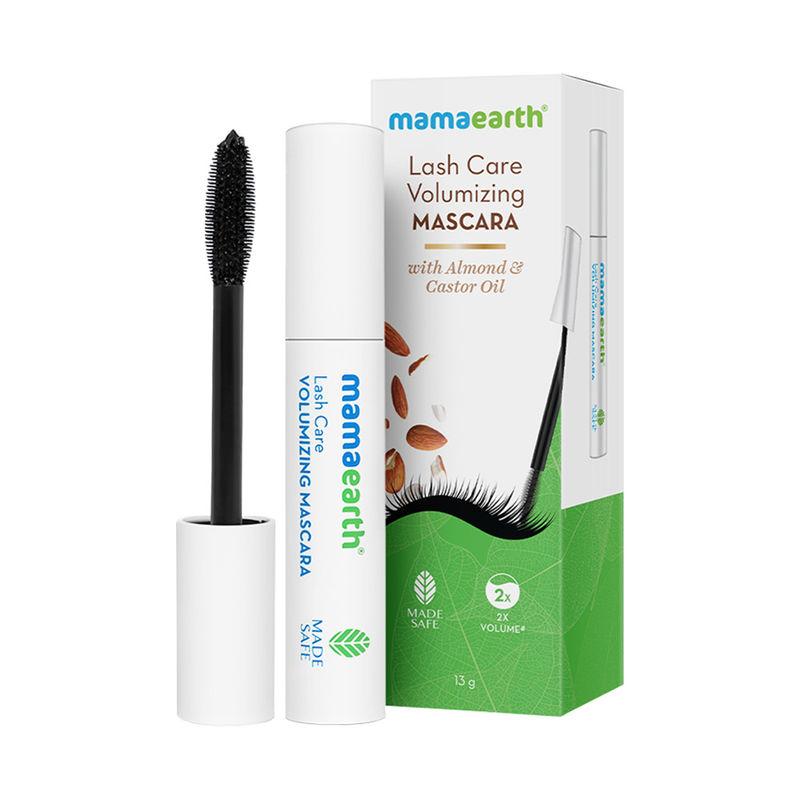 mamaearth lash care volumizing mascara with castor oil & almond oil for 2x instant volume