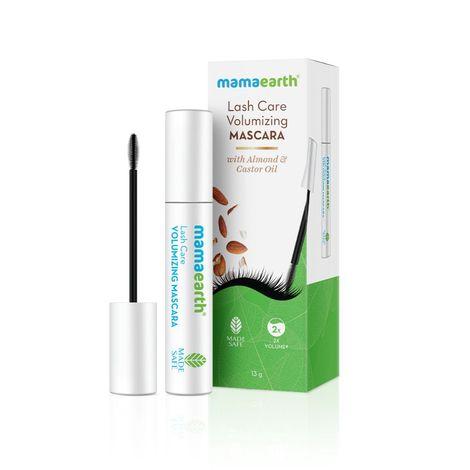 mamaearth mamaearth lash care volumizing mascara with castor oil & almond oil for 2x instant volume - 13 g