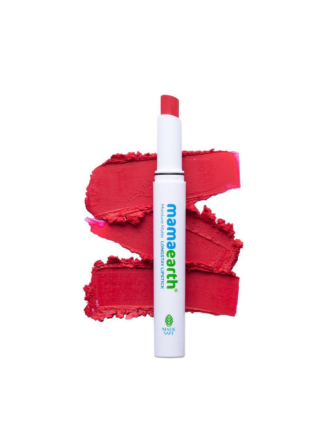 mamaearth moisture matte longstay lipstick - raspberry scarlet 07