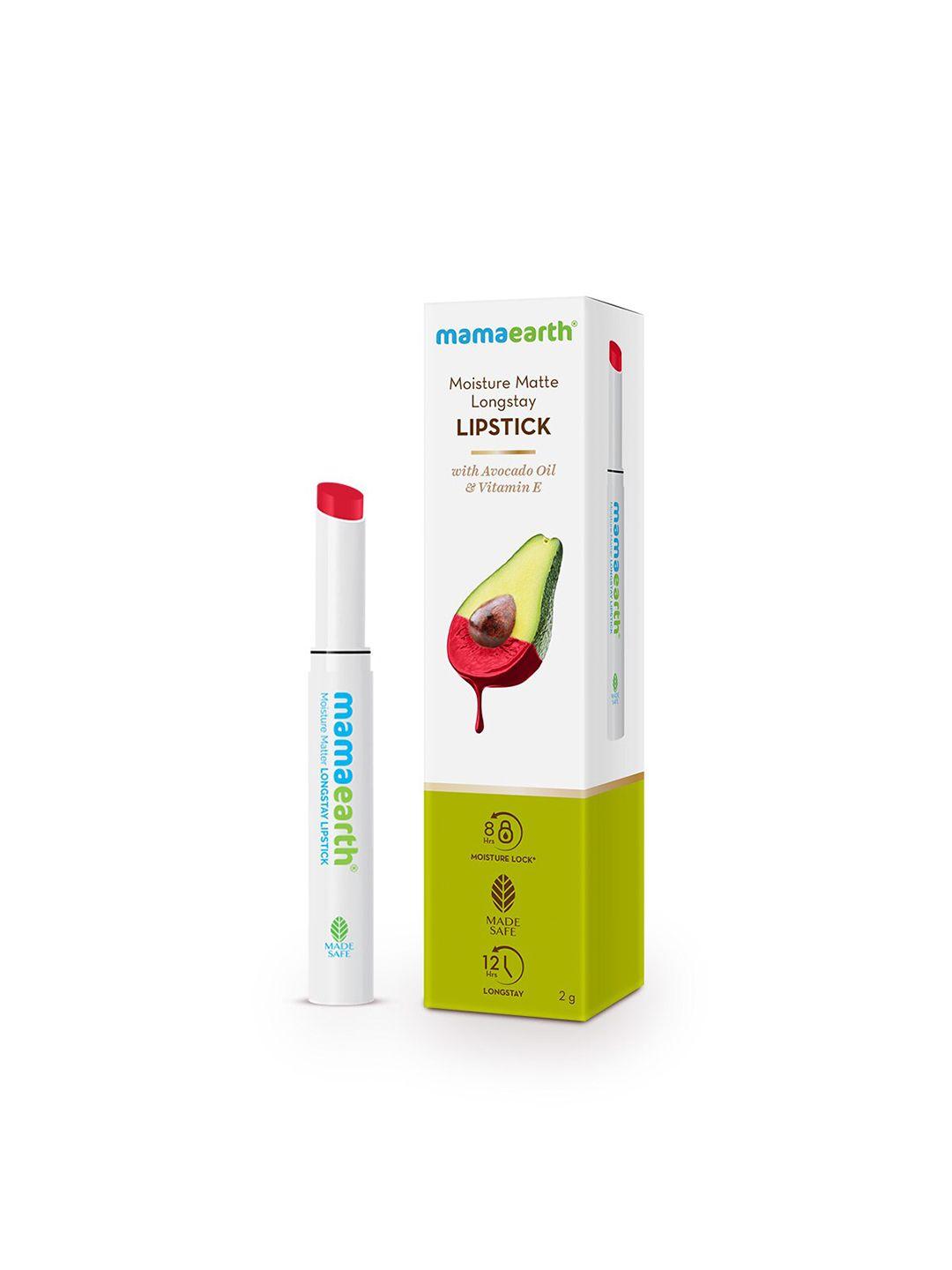 mamaearth moisture matte longstay lipstick with avocado oil & vit e 2g - grapefruit 15