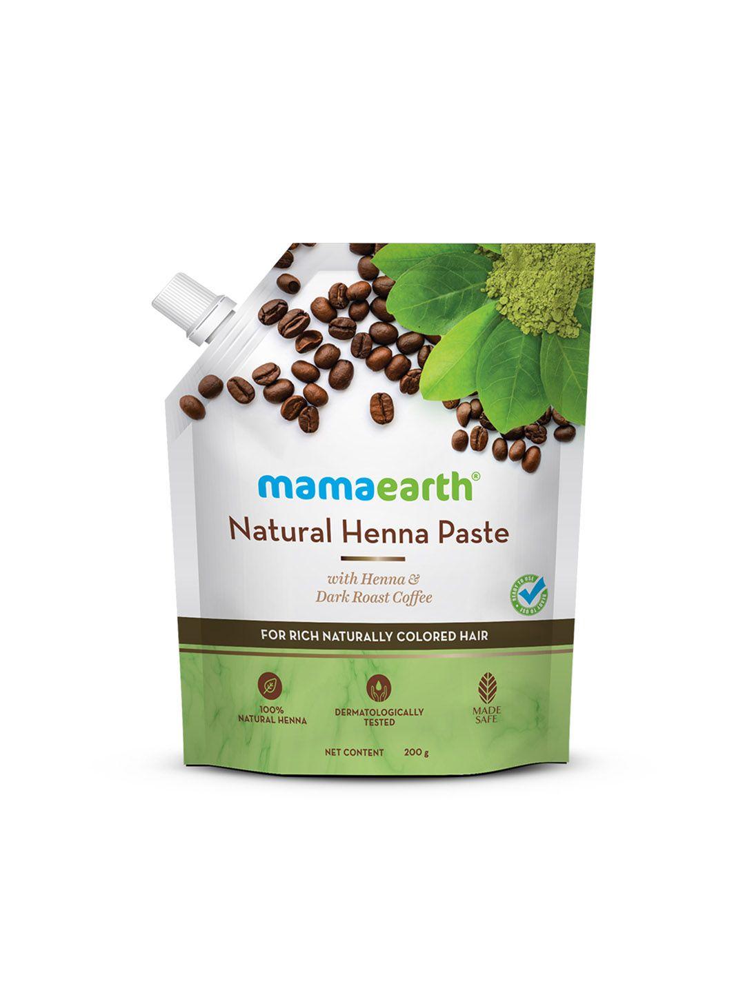 mamaearth natural henna paste with henna & dark roasted coffee - 200 g