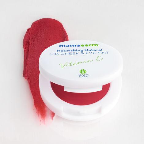 mamaearth nourishing natural lip cheek & eye tint with vitamin c & rose- 03 rose pink (4 g)