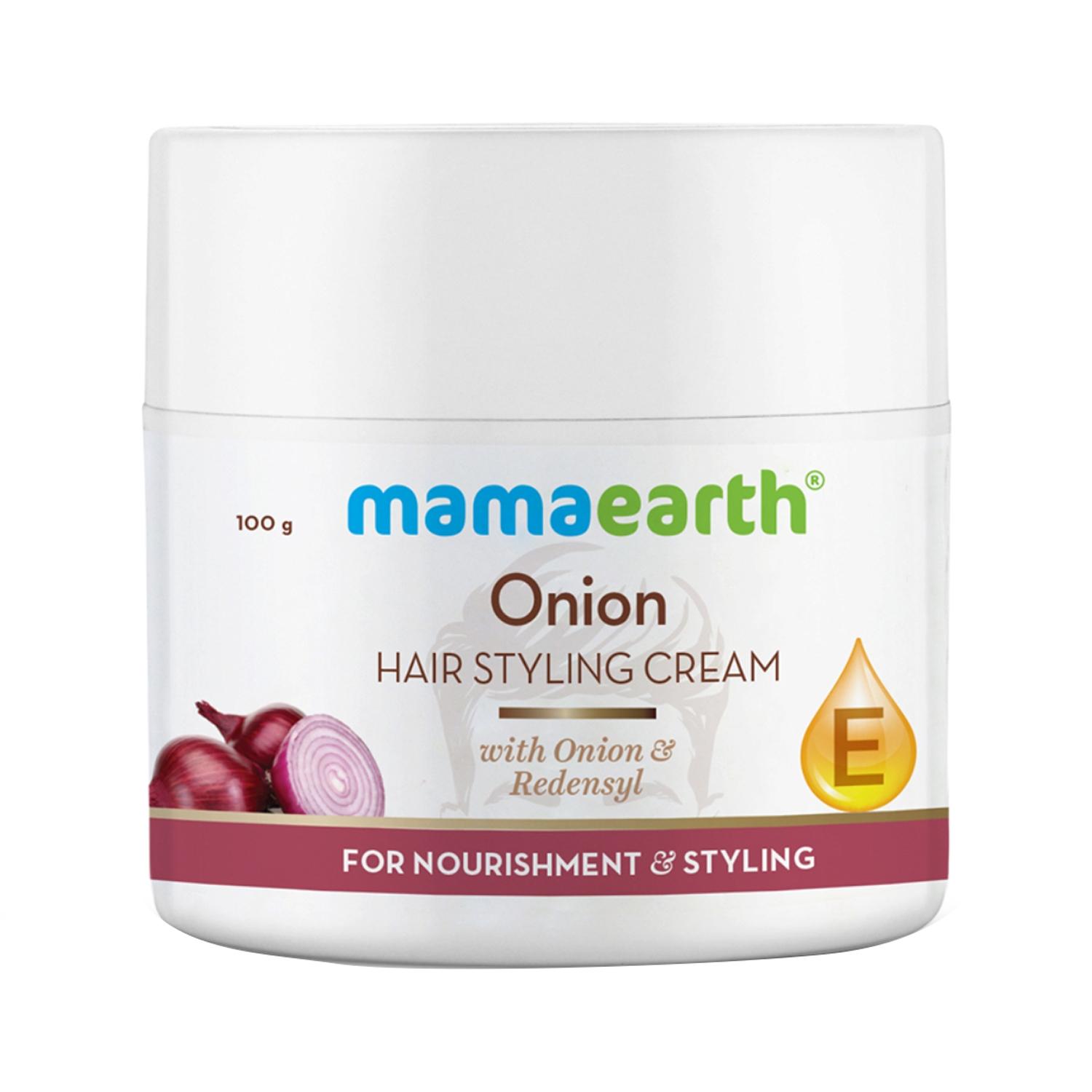 mamaearth onion hair styling cream (100g)