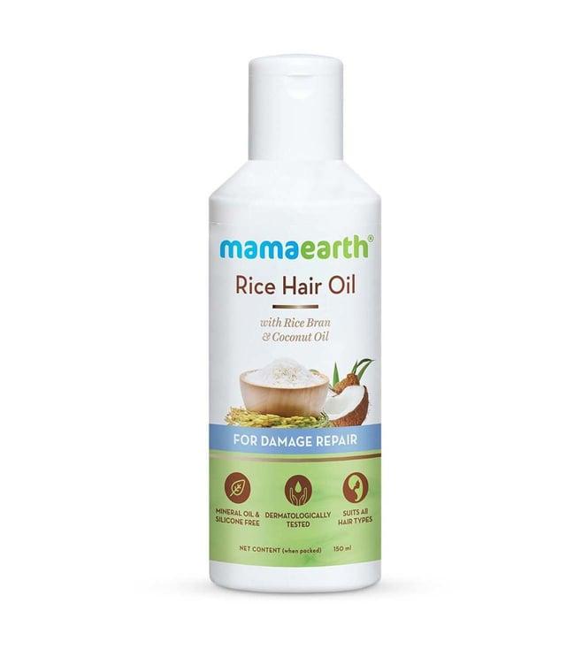 mamaearth rice hair oil with rice bran & coconut oil -150 ml