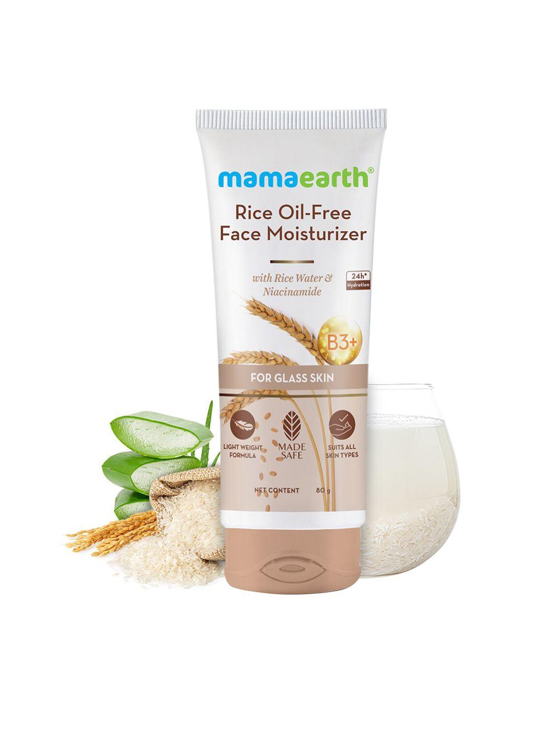 mamaearth rice oil-free face moisturizer with rice water & niacinamide 80 g