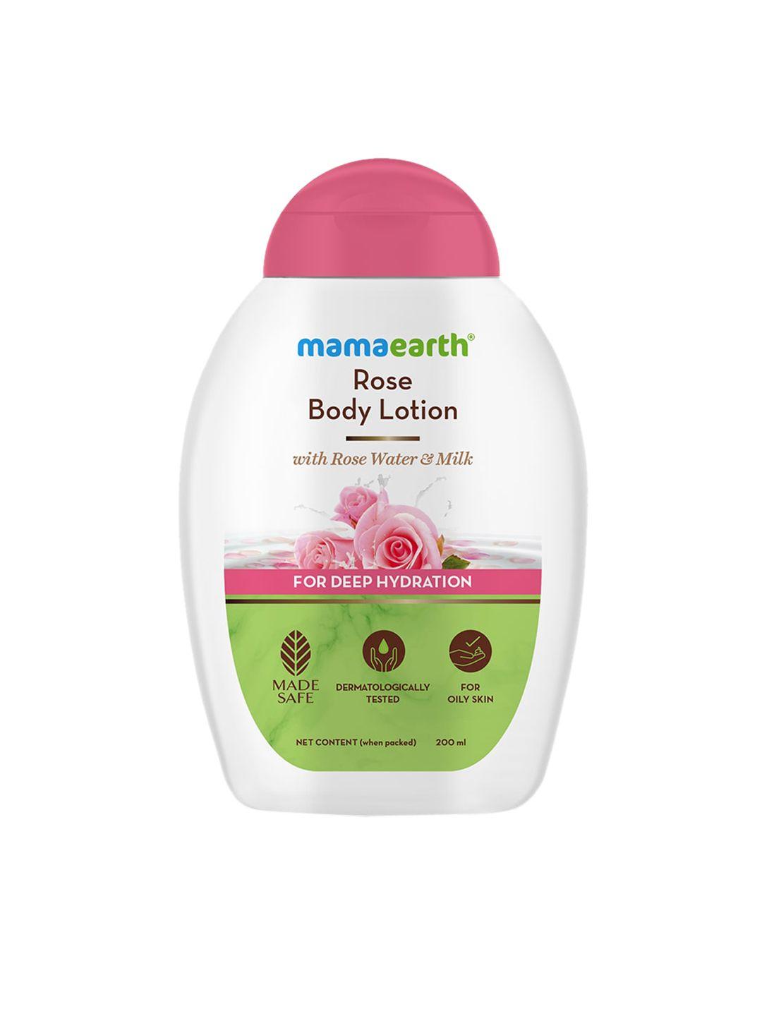 mamaearth rose body lotion with rose water & milk - 200 ml