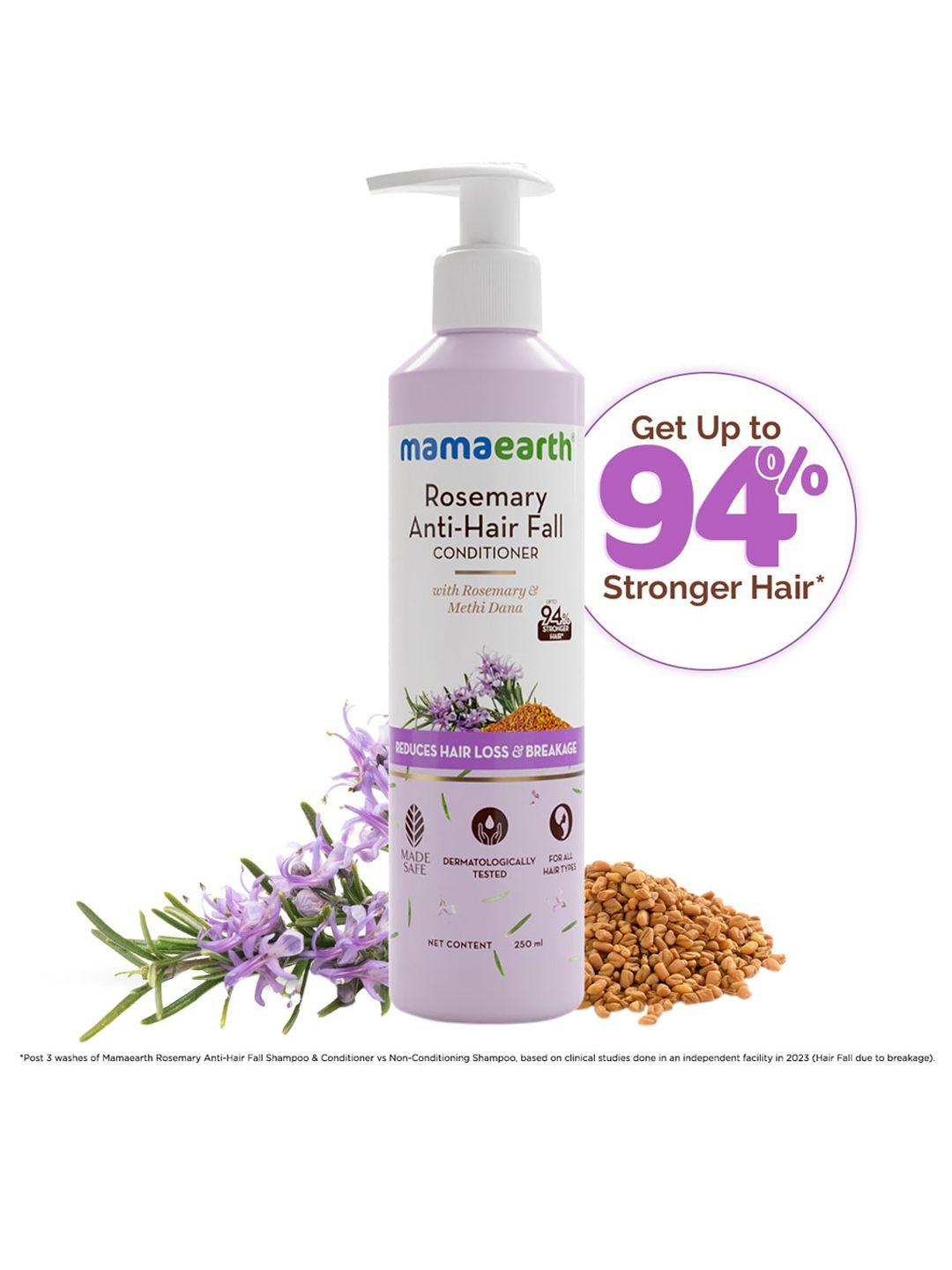 mamaearth rosemary anti-hair fall conditioner for reducing hair loss & breakage - 250 ml