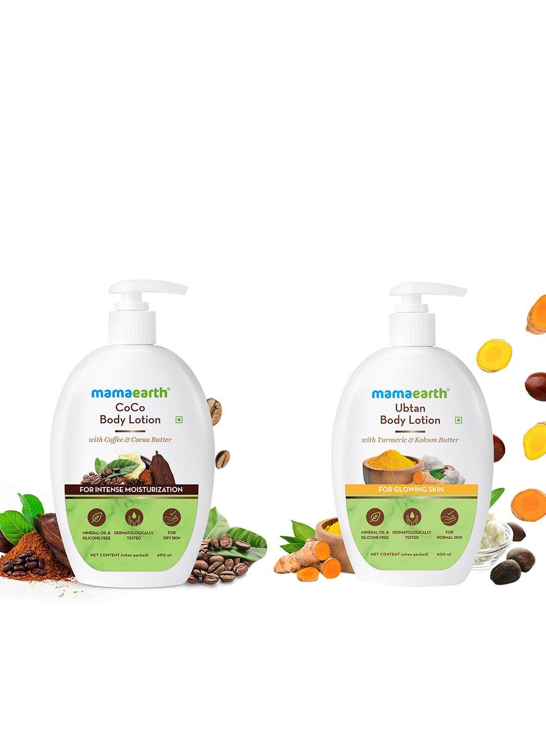 mamaearth set of ubtan & coco body lotions
