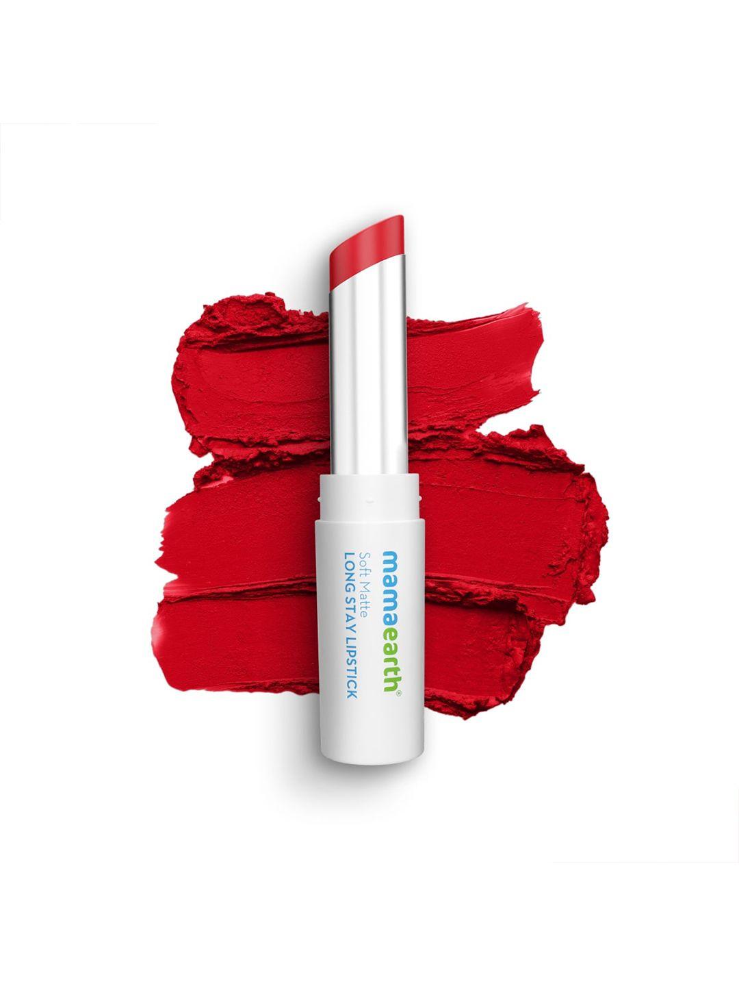 mamaearth soft matte 12hr long stay lipstick with jojoba oil & vitamin e 3.5g- ruby red