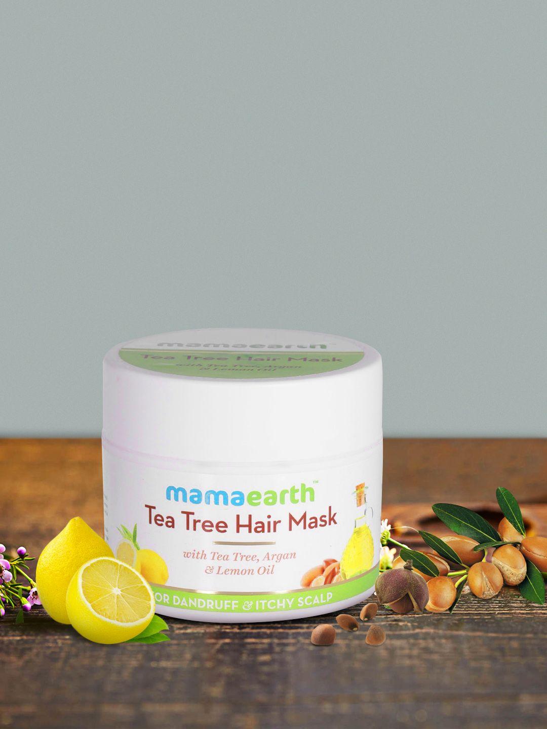 mamaearth sustainable anti dandruff tea tree & lemon oil hair mask 200 ml