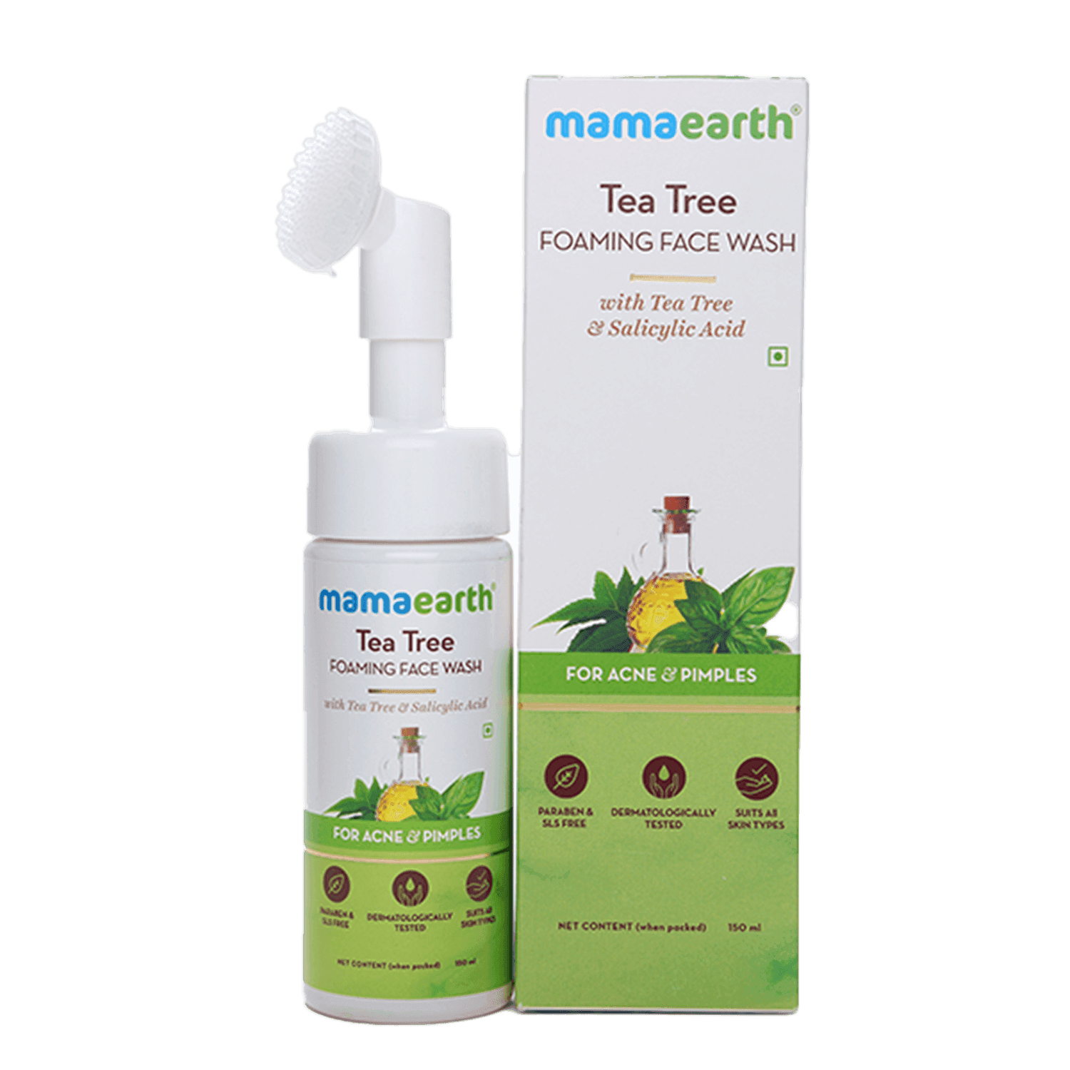 mamaearth tea tree foaming face wash (150ml)