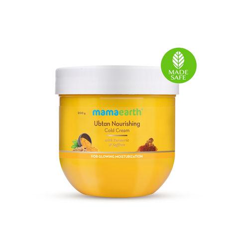 mamaearth ubtan nourishing cold cream for winter with turmeric & saffron for glowing moisturization (200 g)