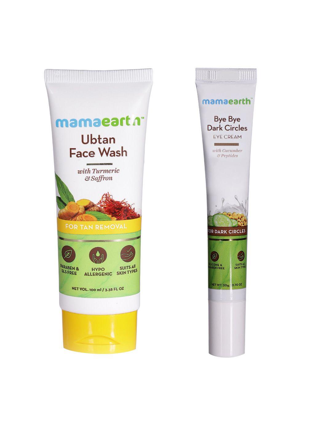 mamaearth unisex set of sustainable eye cream & face wash