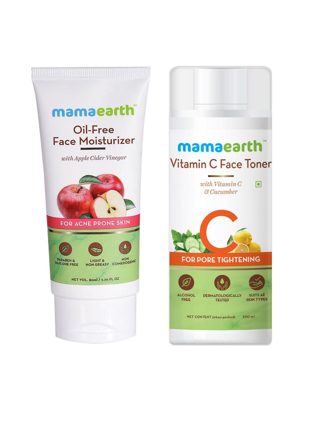 mamaearth unisex set of sustainable toner & face moisturizer